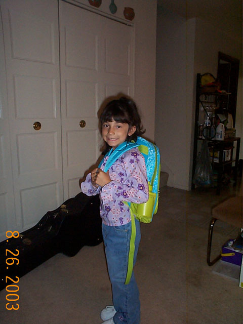 Matlyn on her first day of Kindergarten.